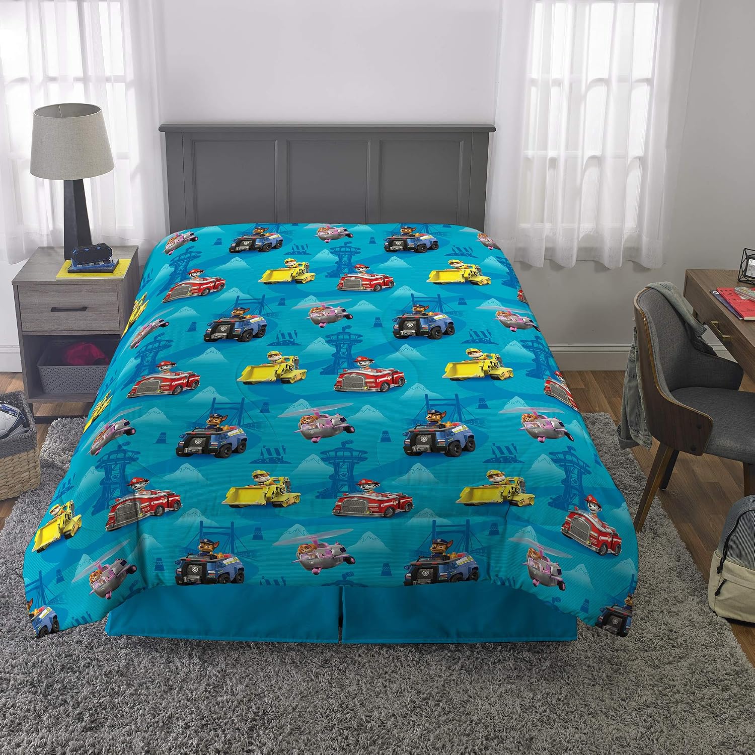 Paw Patrol Kids Bedding Soft Microfiber Comforter, Full, (Official) Nickelodeon Product By Franco