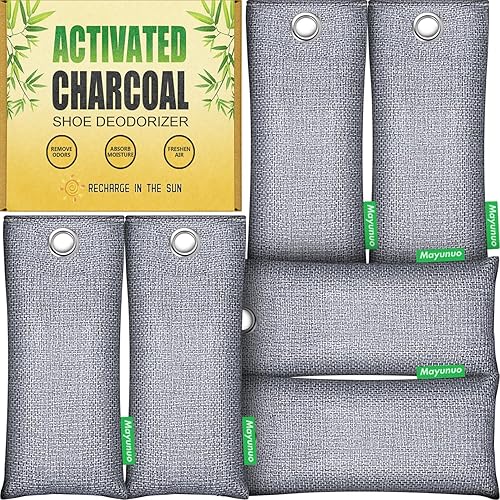 Miniatura 10 de Absorbedor de olores de carbón activado para olores fuertes, sótano, automóviles, armarios, zapatos, humo. Paquete de 8 bolsas purificadoras de aire