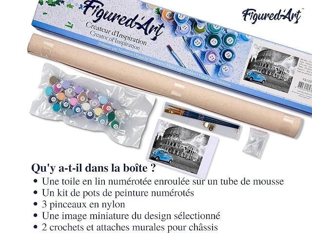 Foto 5 de 8 de Figured'Art Pintar por Numeros Adultos Coliseo - Manualidades pintura acrilica Kit Cuadro DIY completo