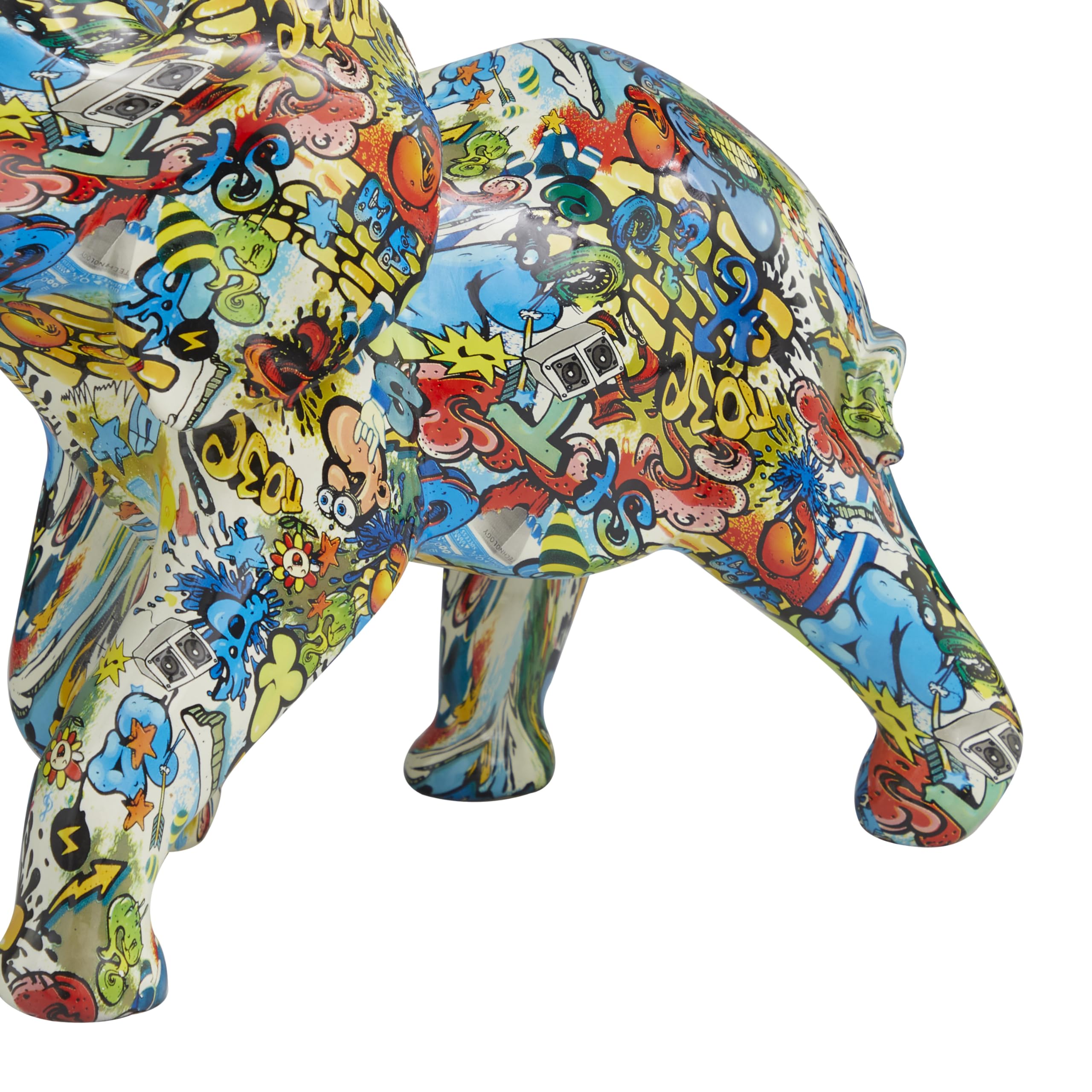 Amazon.co.jp: Novogratz 樹脂製 象の彫刻 19インチ x 8インチ x 16