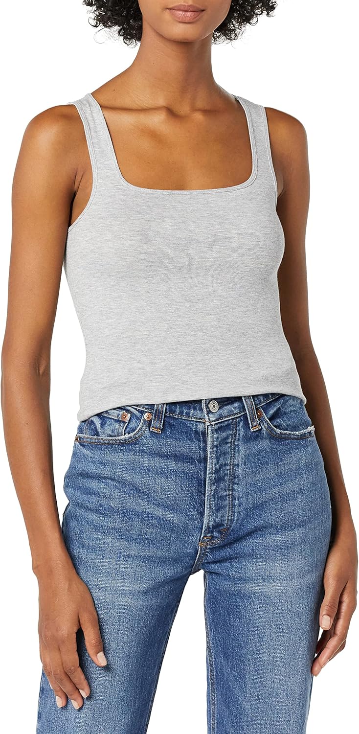 Amazon Essentials Women's Slim Fit Square Neck Tank Top - Image 2