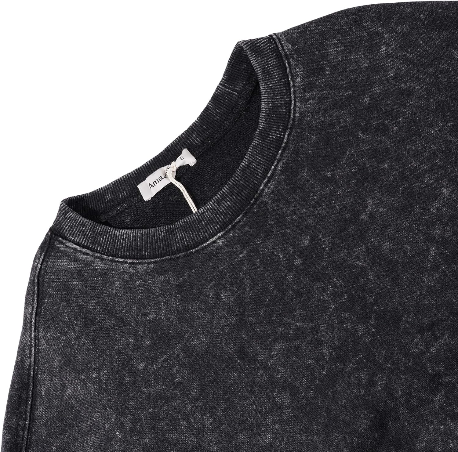 Amazhiyu Women's Pullover Acid Washed Sweatshirt Kangaroo Pocket Long Sleeve Sweat Top - Image 6