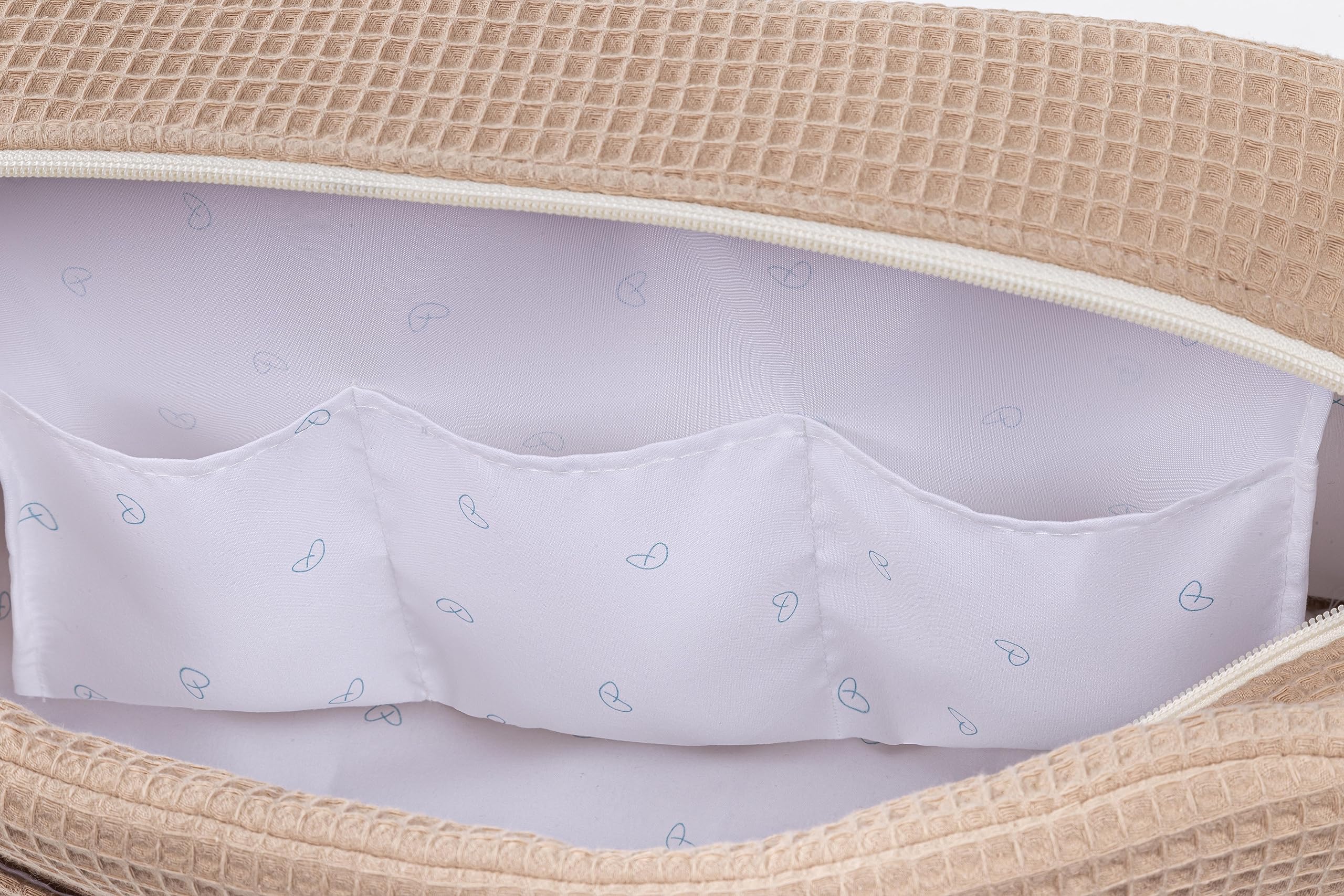 Sac de rangement pratique, élégant et multifonctionnel de grande capacité. Produit fabriqué en Espagne (marron pastel)