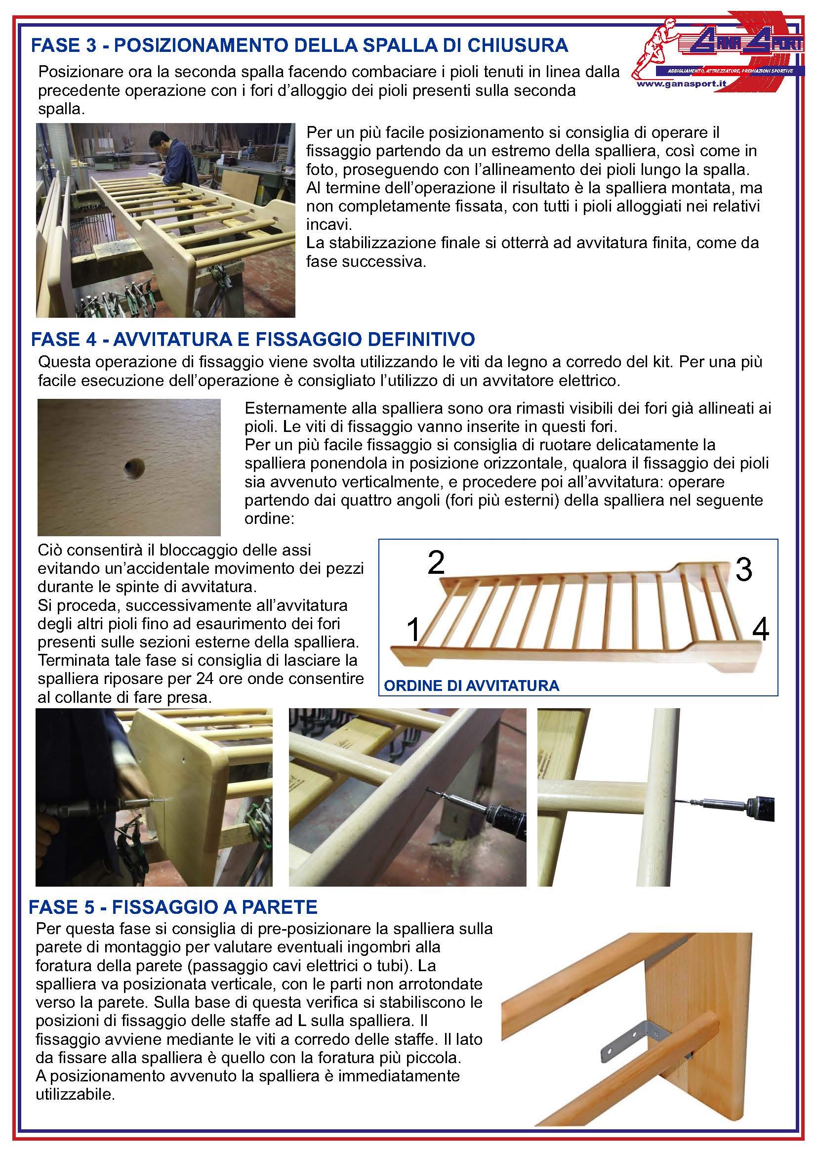 Scala Spalliera Svedese a 2 campate, smontata - Spalliere Smontate in Kit
