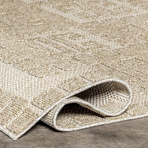 Miniatura 6 de nuLOOM Valorie - Alfombra decorativa geométrica de 3 x 5 para interiores y exteriores, para sala de estar, patio, terraza, porche, entrada, cocina,