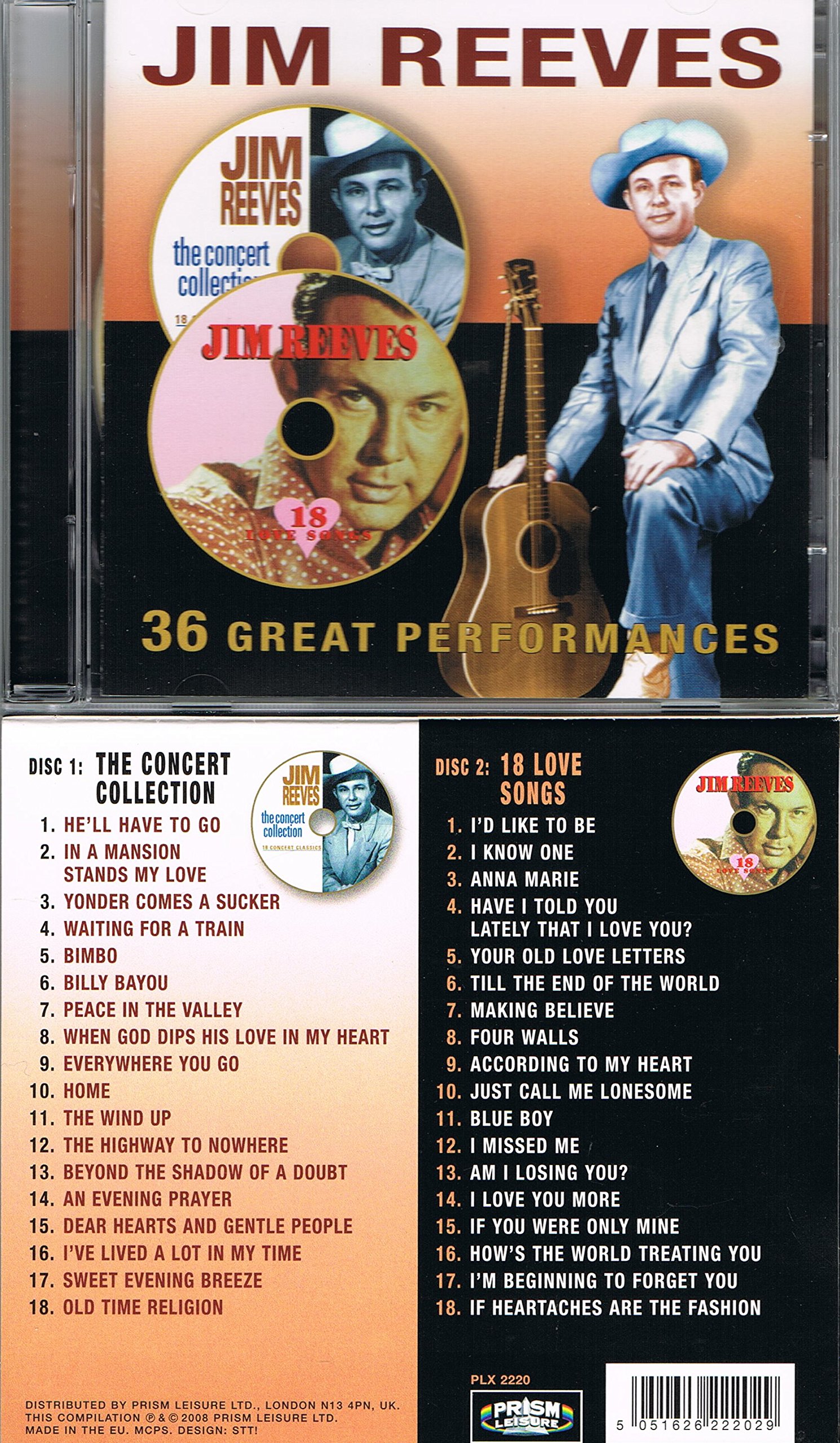 36 Great Performances of Jim Reeves 2CD [Audio CD] Jim Reeves