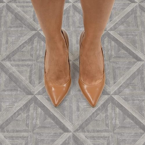 Miniatura 5 de FloorPops FP3295 Townhouse - Azulejos de suelo para despegar y pegar, color gris