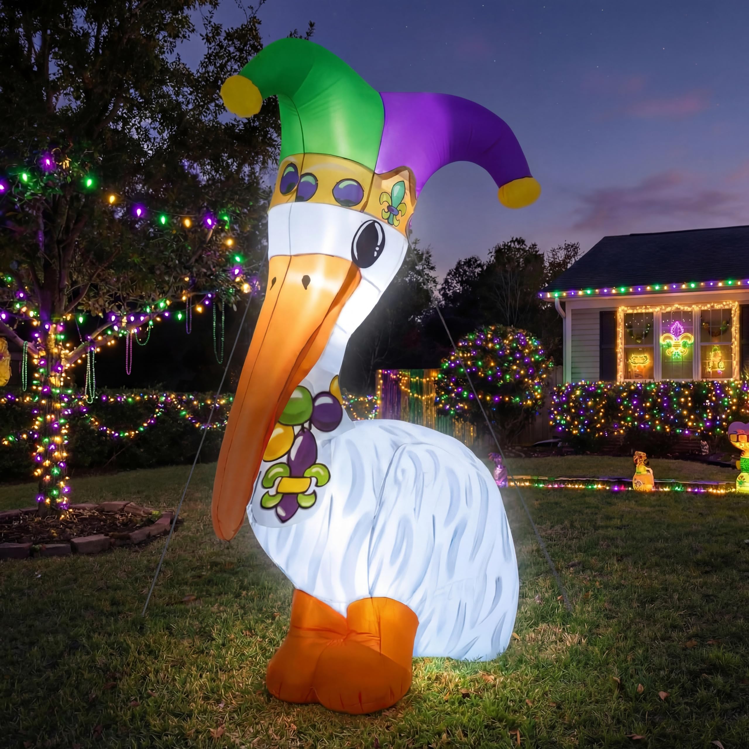 Pélican gonflable extérieur 2,1 m décoratif parfait pour vos fêtes et carnavals
