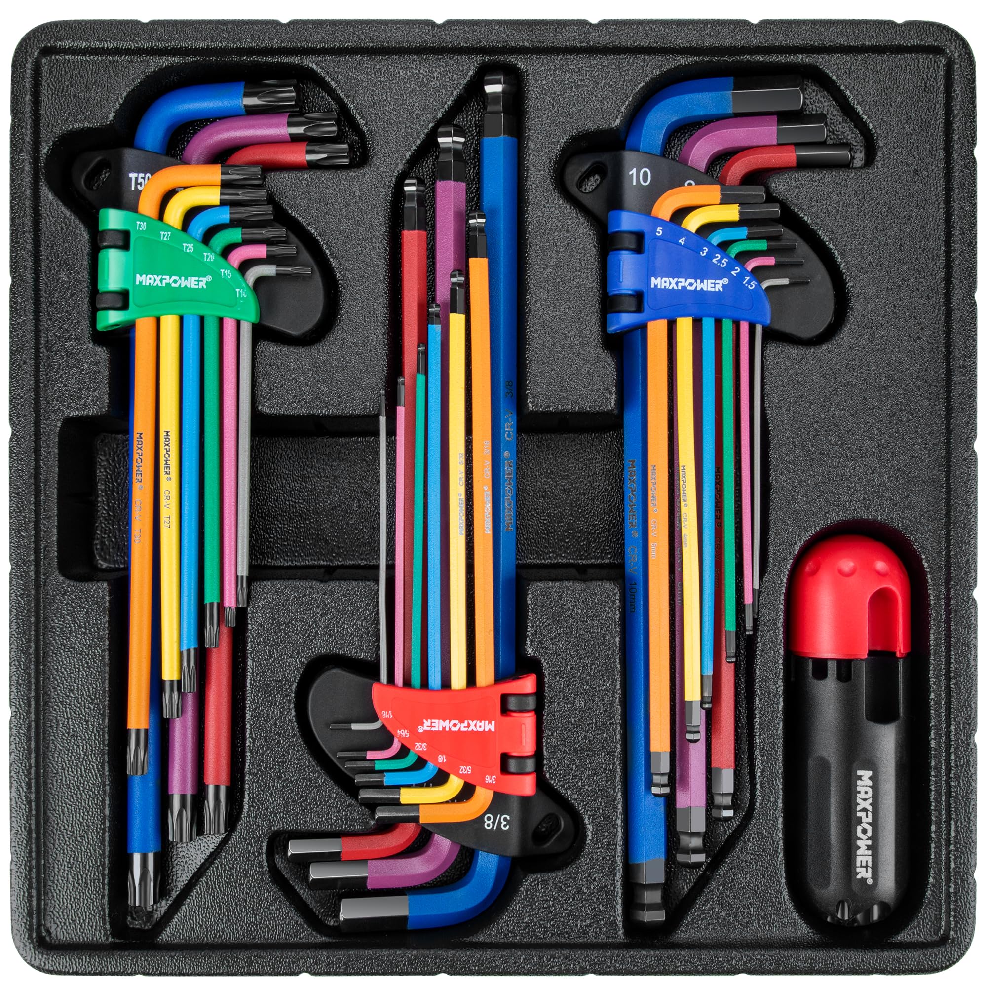 MAXPOWER Allen Wrenches Sets, 27-Piece Allen Key Wrench Set