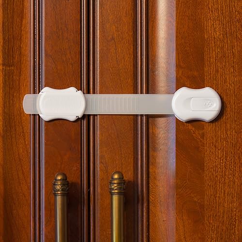 Miniatura 8 de Niño Set (Juego) ajustable Gabinete Cerraduras y protectores de esquina de Seguridaddiscretos bebé pruebas kitFácil de instalar Cierres para cajones