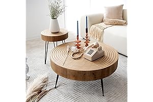 Elegant Round Nesting Coffee Table Set of 2