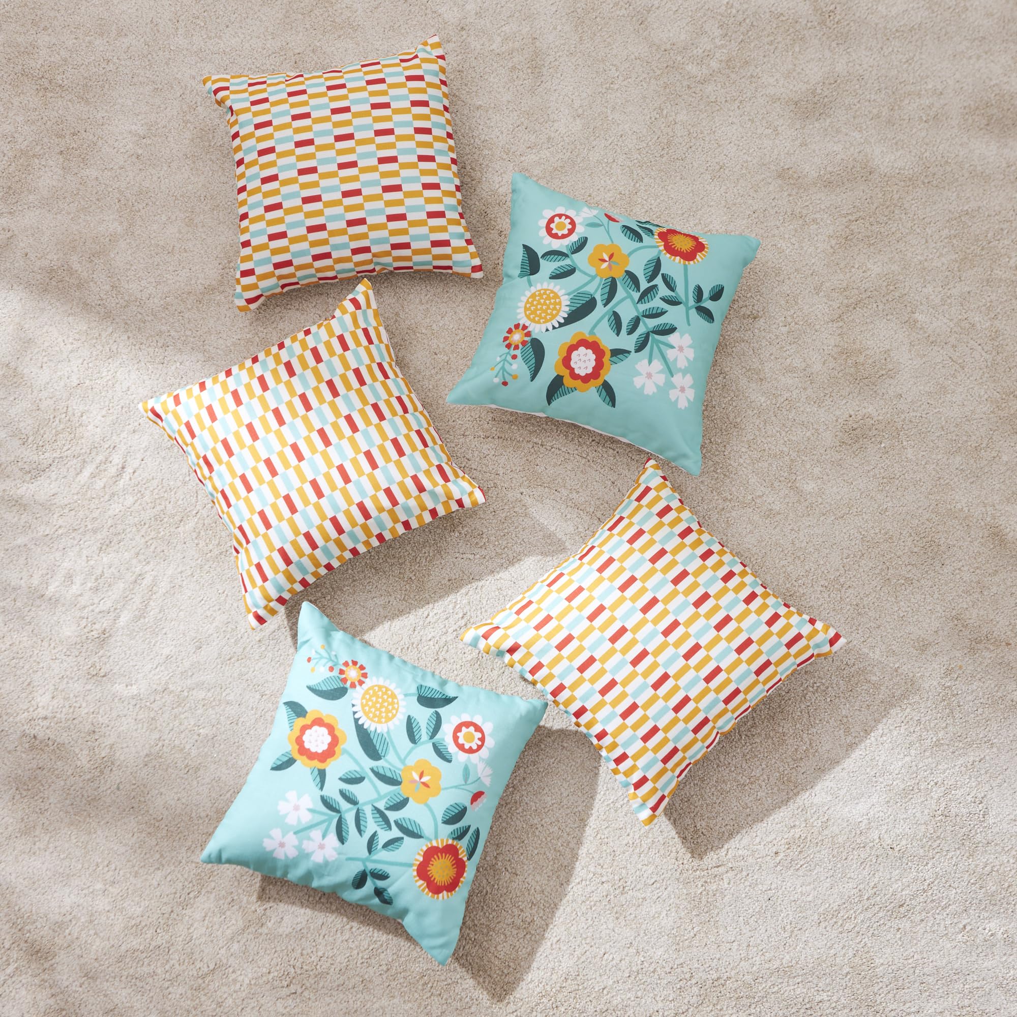 TEAL BY CHUMBAK | Cushions Set of 5 (Floral Blush)-image-42
