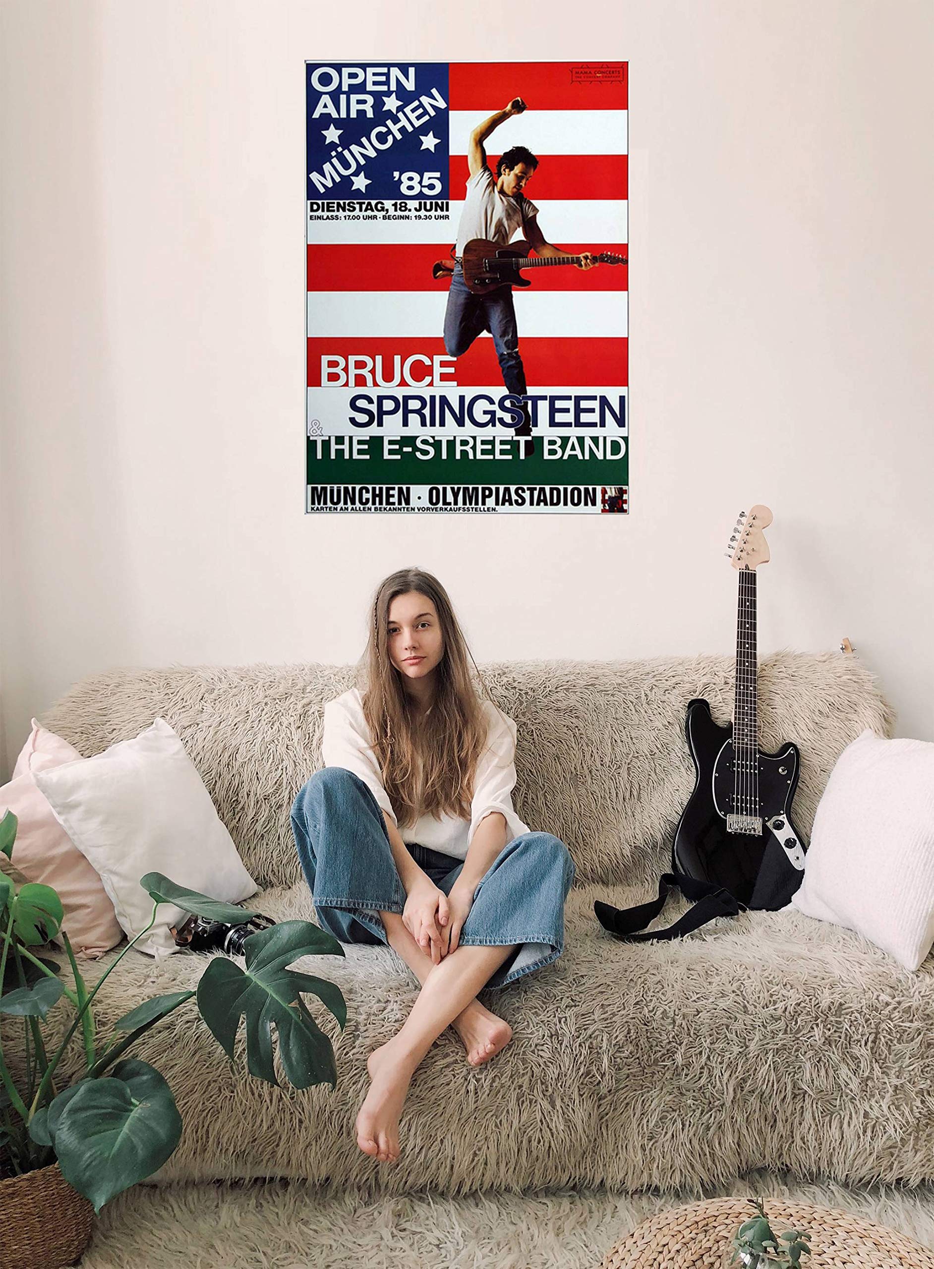 Bruce Springsteen - Born in The USA, München 1985 » Konzertplakat/Premium Poster | Live Konzert Veranstaltung | DIN A1 «