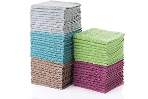 Simpli-Magic Value Pack of 50 Bulk Washcloths - Multicolor Cotton Towels at a Reduced Cost
