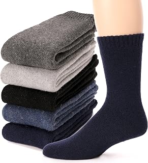 Mens Merino Wool Socks Walking Thermal Winter Warm Thick Cosy Hiking Boot Heavy Soft Gift Socks 5 Pairs