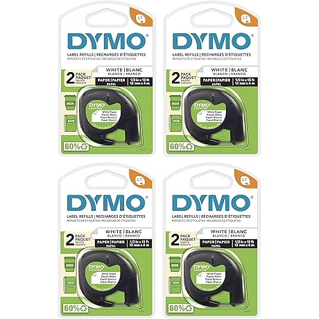 Dymo Letrata Tag Refill Labels [White, 1/2" x 13 Feet]