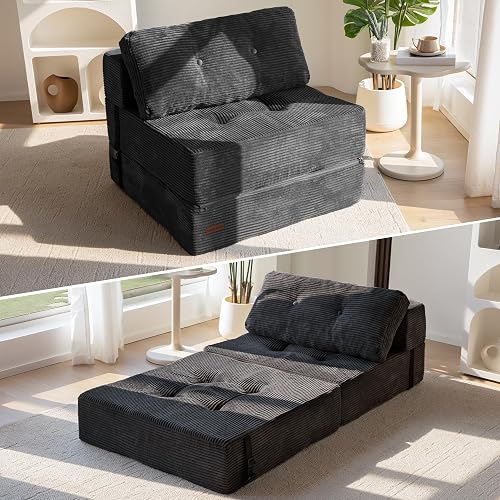 MAXYOYO Folding Sofa Bed, Convertible Chair Bed with Pillow |