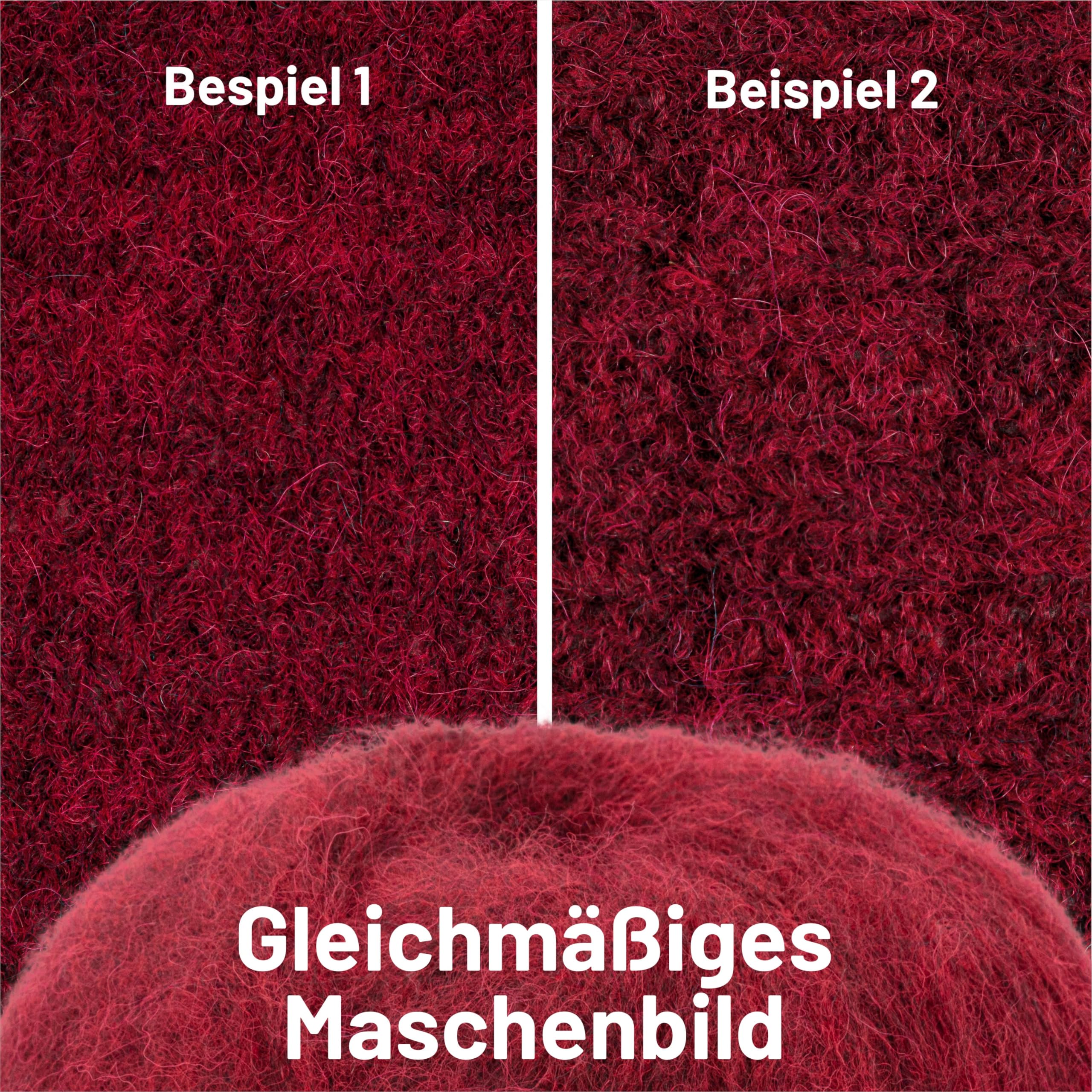 HANSA-FARM |Alpawool 100% Baby Alpaka Brushed 200g Set (4 x 50g) leichte und kratzfreie Wolle zum Stricken & Häkeln - HF179 Weinrot Melange