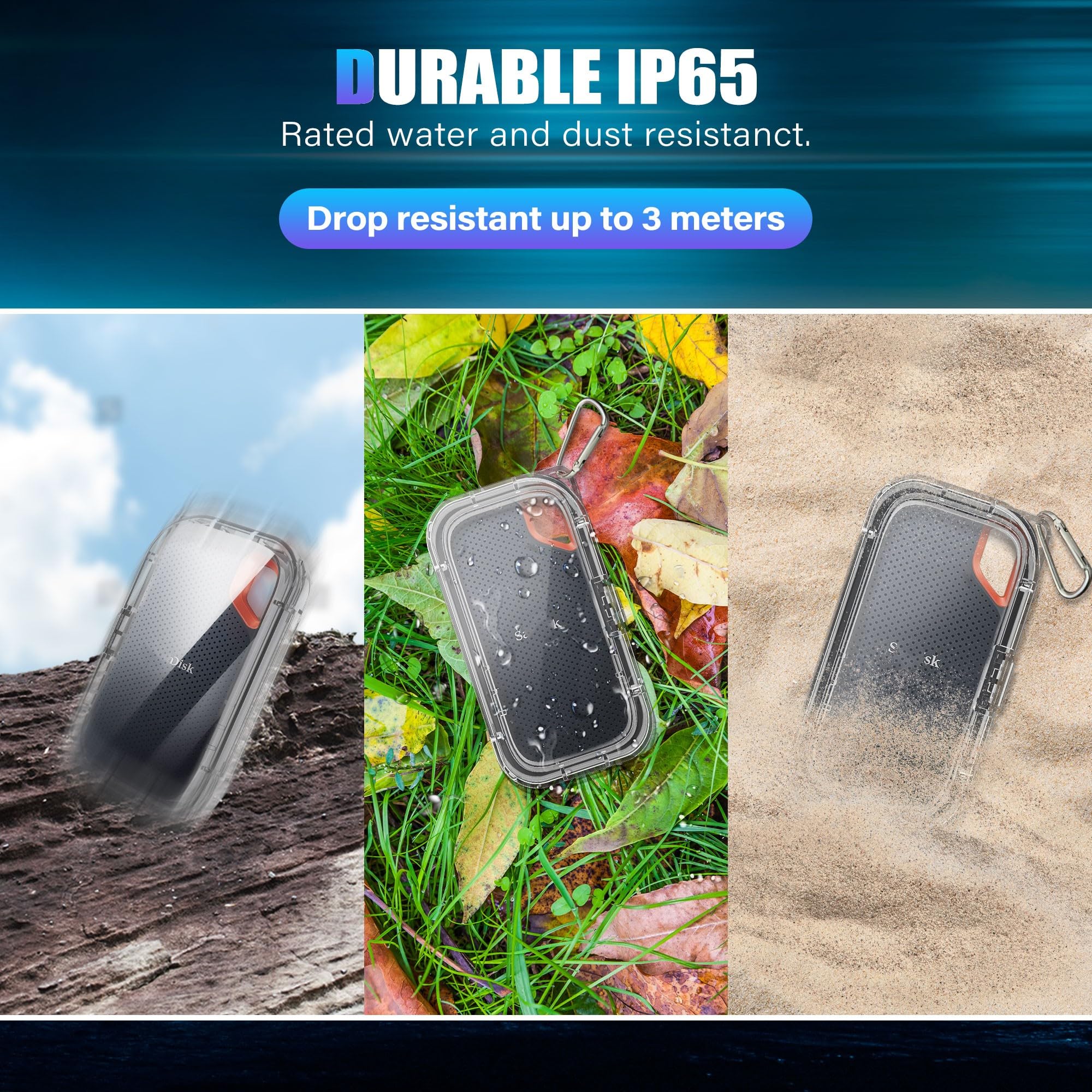 Amazon.co.jp: 紛失防止クリアカバーケース Extreme Portable SSD 1TB