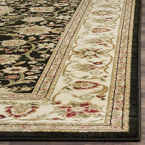 Miniatura 6 de SAFAVIEH - Alfombra de la colección Lyndhurst - 5'3" x 7'6", negro y marfil, diseño tradicional oriental, no desprende pelo y de fácil cuidado,
