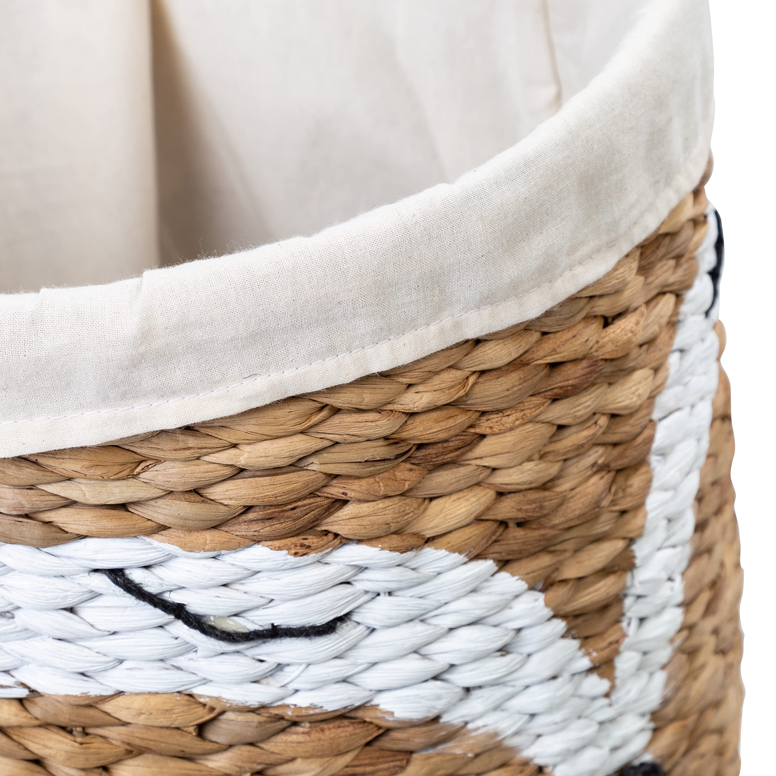 Honey-Can-Do Set of Two Fox Shaped Storage Baskets with Lid, Natural STO-09151 Natural