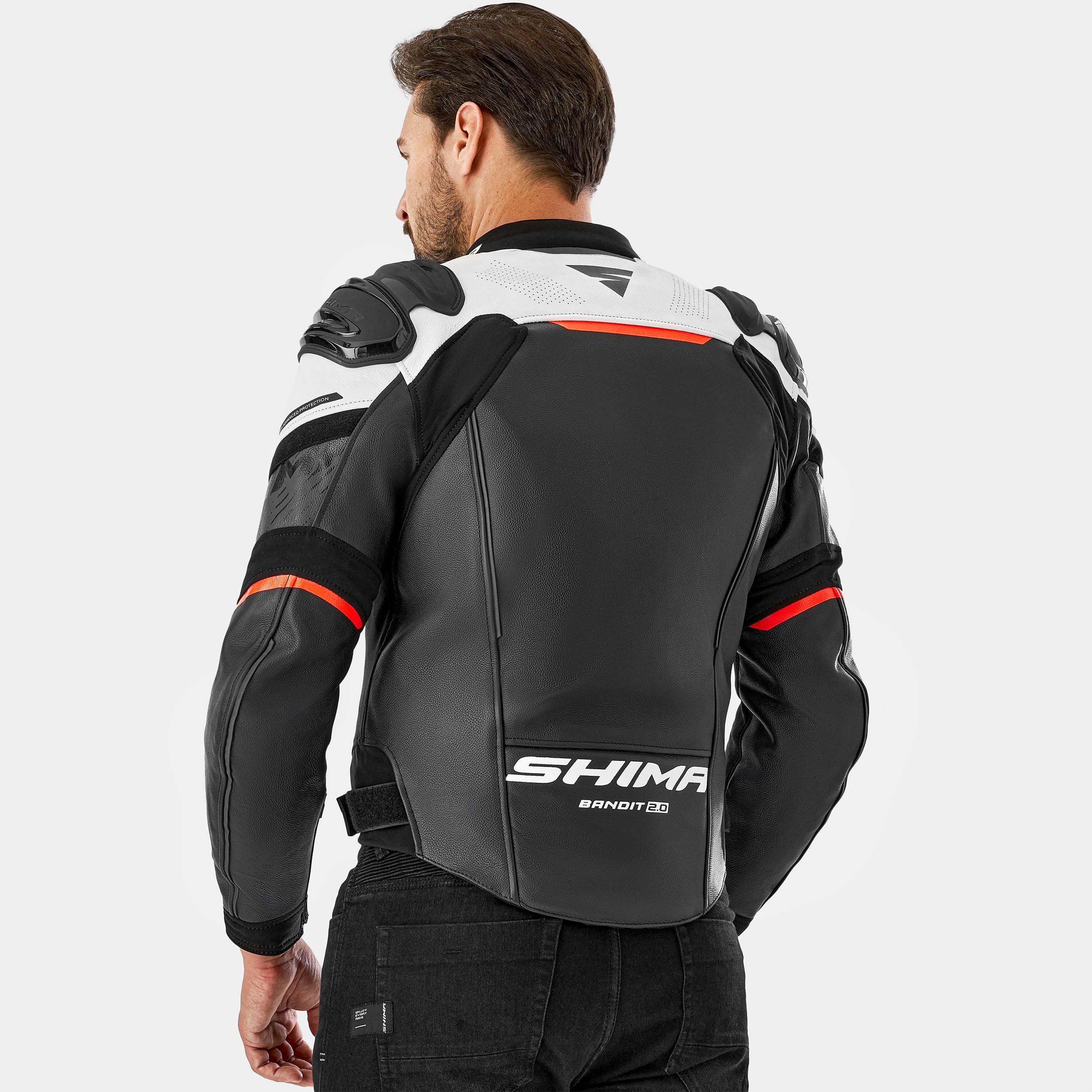 SHIMA Bandit 2.0 Chaqueta Pantalon Moto Hombre AirForce Protector Espalda Cuero Traje de Moto Motociclista Chaquetas