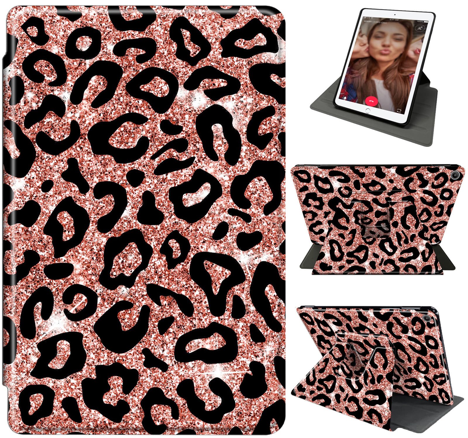 for Amazon Kindle Fire Max 11 Tablet (13th Gen, 2023 Release) 11", Rugged Durable PU Leather Fire Max 11 Case with 360°Rotating Stand & Auto Sleep/