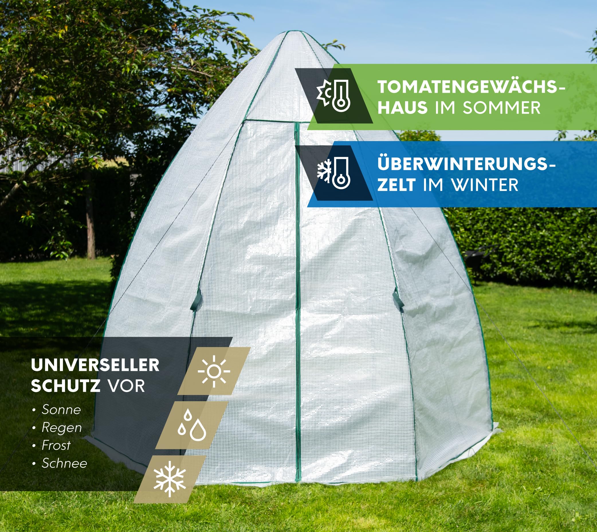 WESTMANN Überwinterungszelt Avocado 250x250x250 cm Pflanzenschutz
