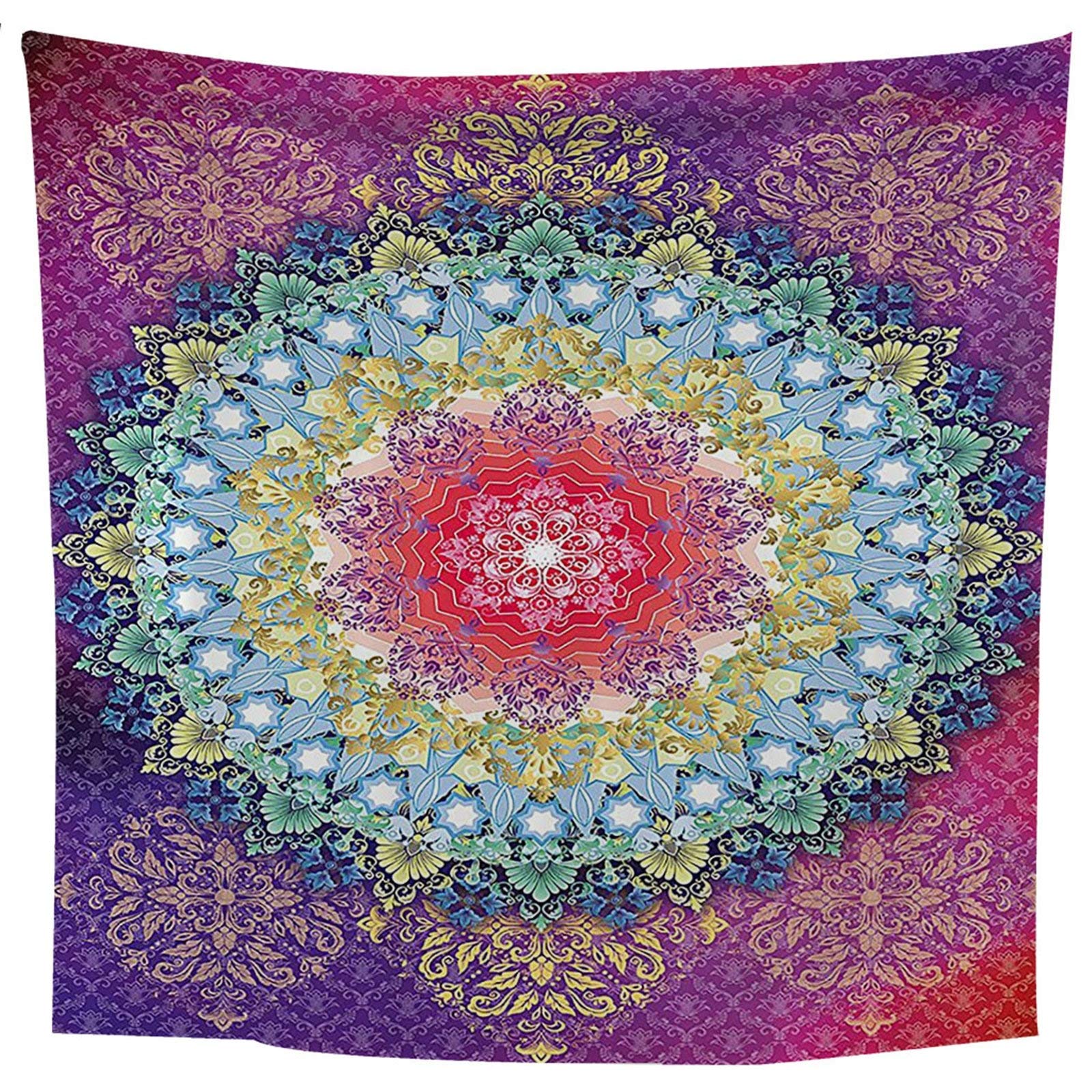 Aeici, decorazione da parete da appendere alla parete con mandala, per soggiorno, camera da letto, dormitorio (260 x 240 cm)