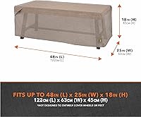 Vista 2 de Modern Leisure Garrison - Funda otomanamesa auxiliarhoguera de patio, tela resistente al agua, protección resistente para muebles de patio al aire