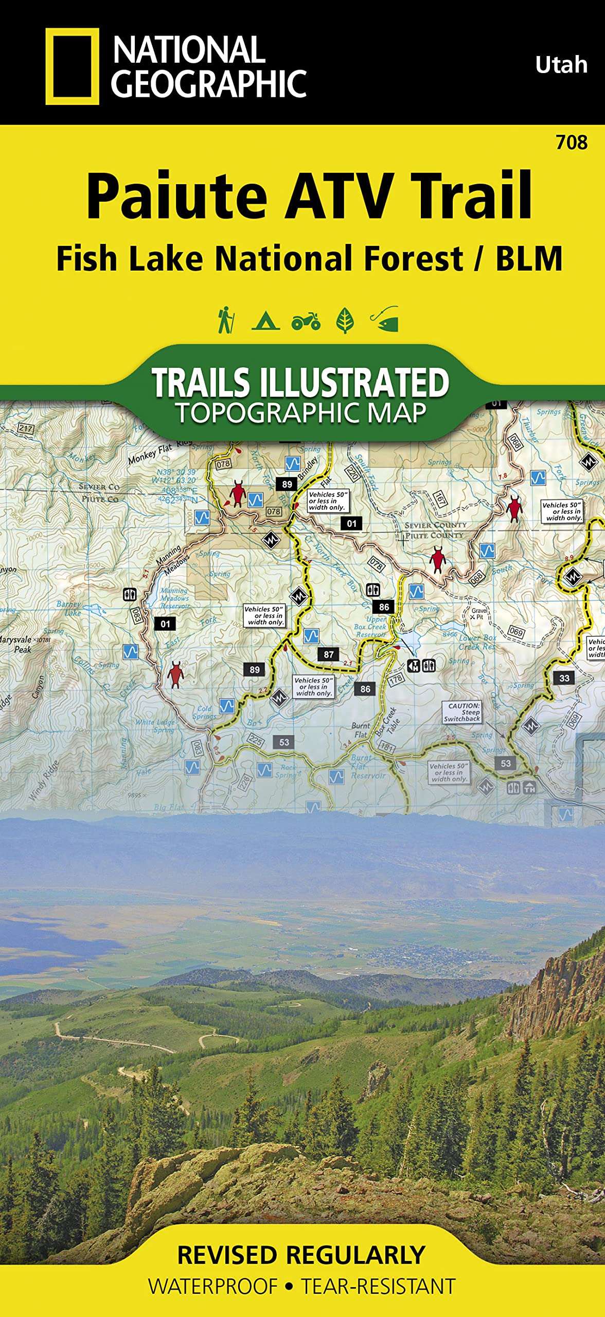 National Geographic Maps - Trails IllustratedPaiute ATV Trail Map [Fish Lake National Forest, BLM] (National Geographic Trails Illustrated Map, 708)