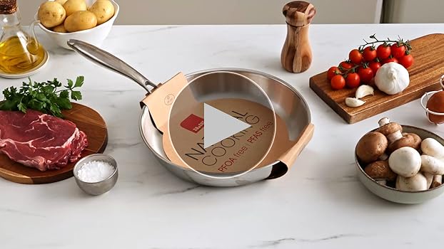 BK Intelligence Roestvrijstalen Braadpan 28 cm/3,6 L met Keramische Antiaanbaklaag, PFAS-vrij, Inductie, Blijf Koel Handgreep, Vaatwasmachinebestendig, Ovenbestendig, Zilver & Zwart