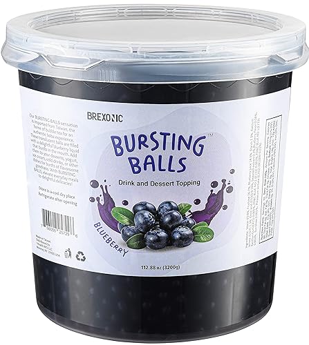 Miniatura 6 de Perlas de fresa Boba Boba explosiva de fresa Boba Bursting Bubble Tapioca Pearls para té de burbujas fresa 2 libras 1 unidad
