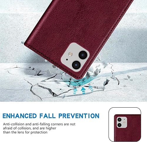 Miniatura 7 de ZZXX Funda tipo cartera para iPhone 1212 Pro con bloqueo RFID, soporte de ranura para tarjetas, funda protectora de cuero magnético fuerte para