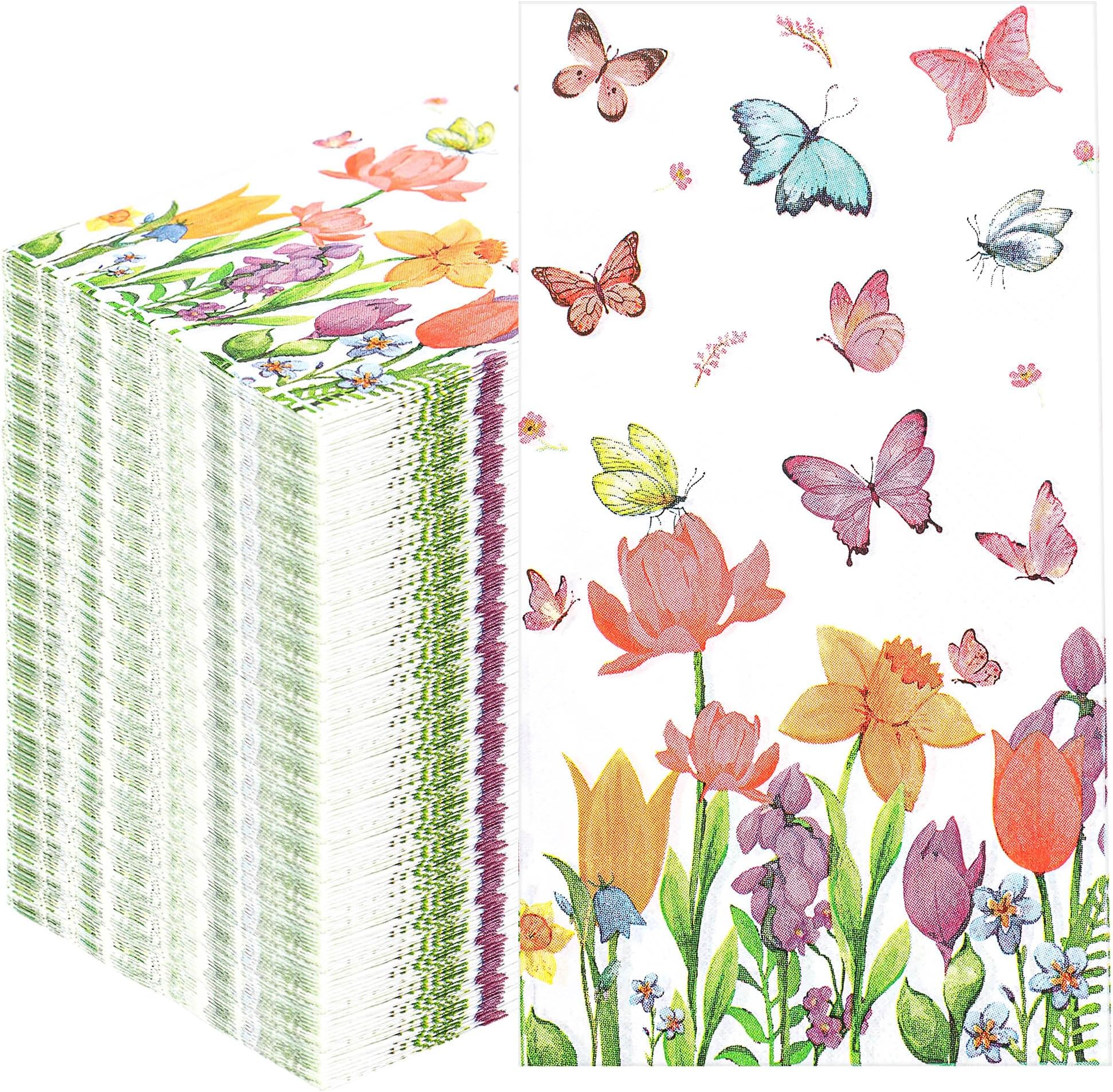 AnyDesign 80 Sheets Lemon Guest Napkins Watercolor Paper