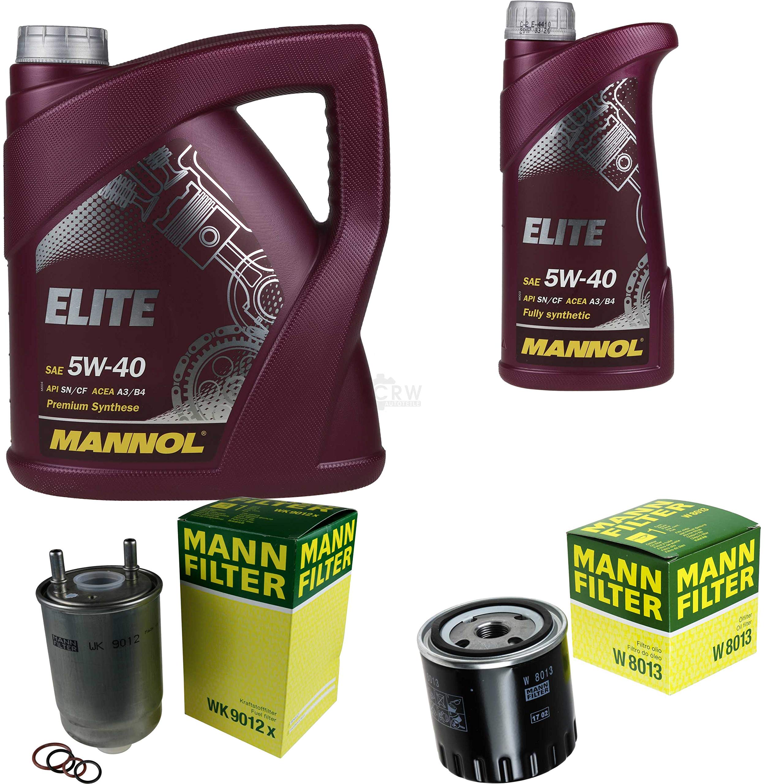Mannol Elite 5W-40 API SN/CF MANN-FILTER - Filtro de aceite para motor (6 L)