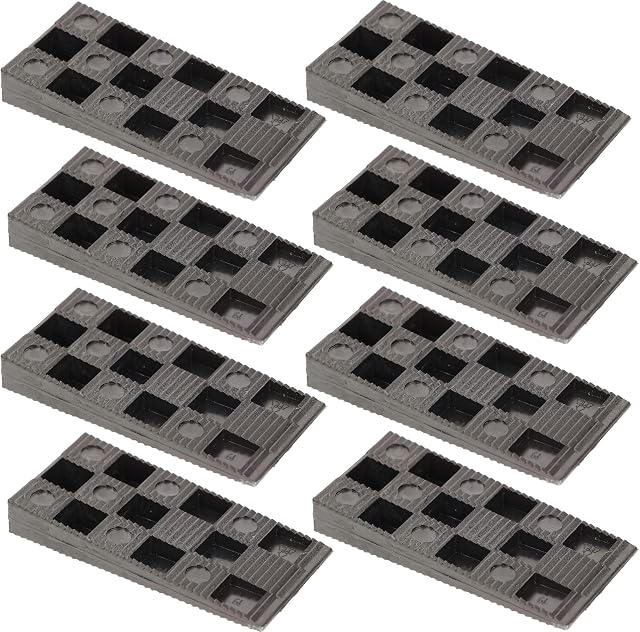KOTARBAU® Plastikowe kliny montażowe 94 x 44 x 14 mm do okien, drzwi, ramy okiennej, czarne, 50 sztuk