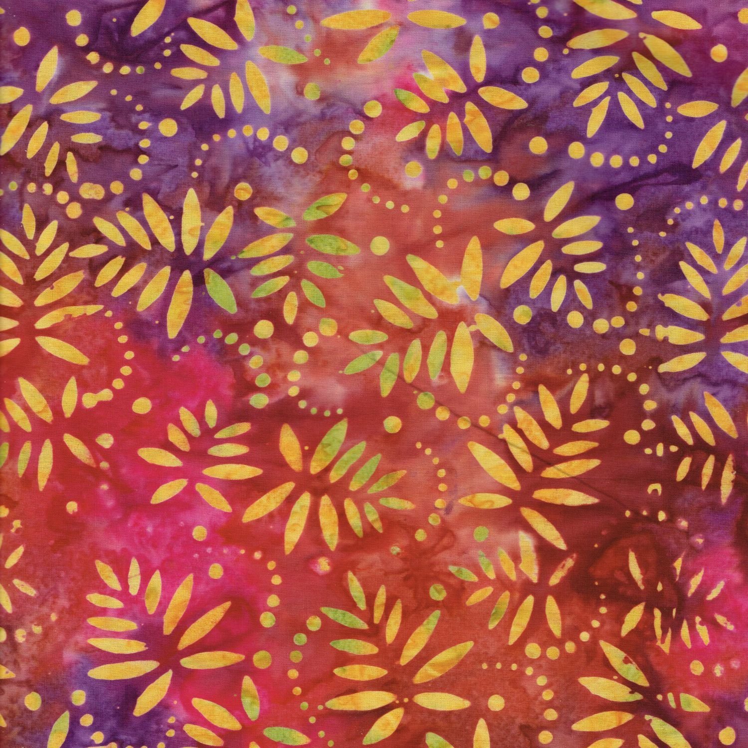 Pink 100% Cotton Bali Batik Tie Dye Patterns Fabric for Patchwork and Quilting – (Price per/Quarter Metre