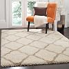 SAFAVIEH Hudson Shag Collection Area Rug - 9 x 12, Ivory & Beige, Moroccan Trellis Design, Non-Shedding & Easy Care, 2-inch Thick Ideal for High Traffic Areas in Living Room, Bedroom SGH283D