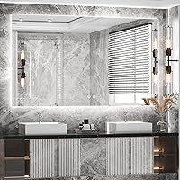 Vista 20 de TETOTE - Espejo retroiluminado para baño con luz, botón táctil regulable y función antivaho (horizontal o vertical)