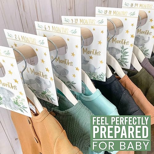 Miniatura 9 de Hadley Designs Divisores de armario para bebé (paquete de 6) – Organizador de guardería, divisores de armario de tamaño bebé para niños y niñas,
