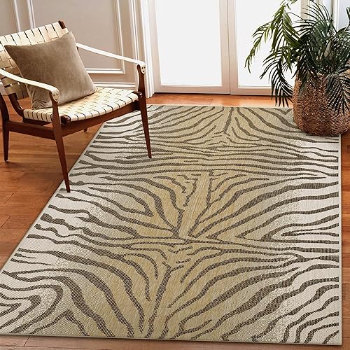 Miniatura 1 de Liora Manne Carmel - Alfombra para interiores y exteriores, estilo natural, cómoda y duradera, telar eléctrico, material de polipropileno,