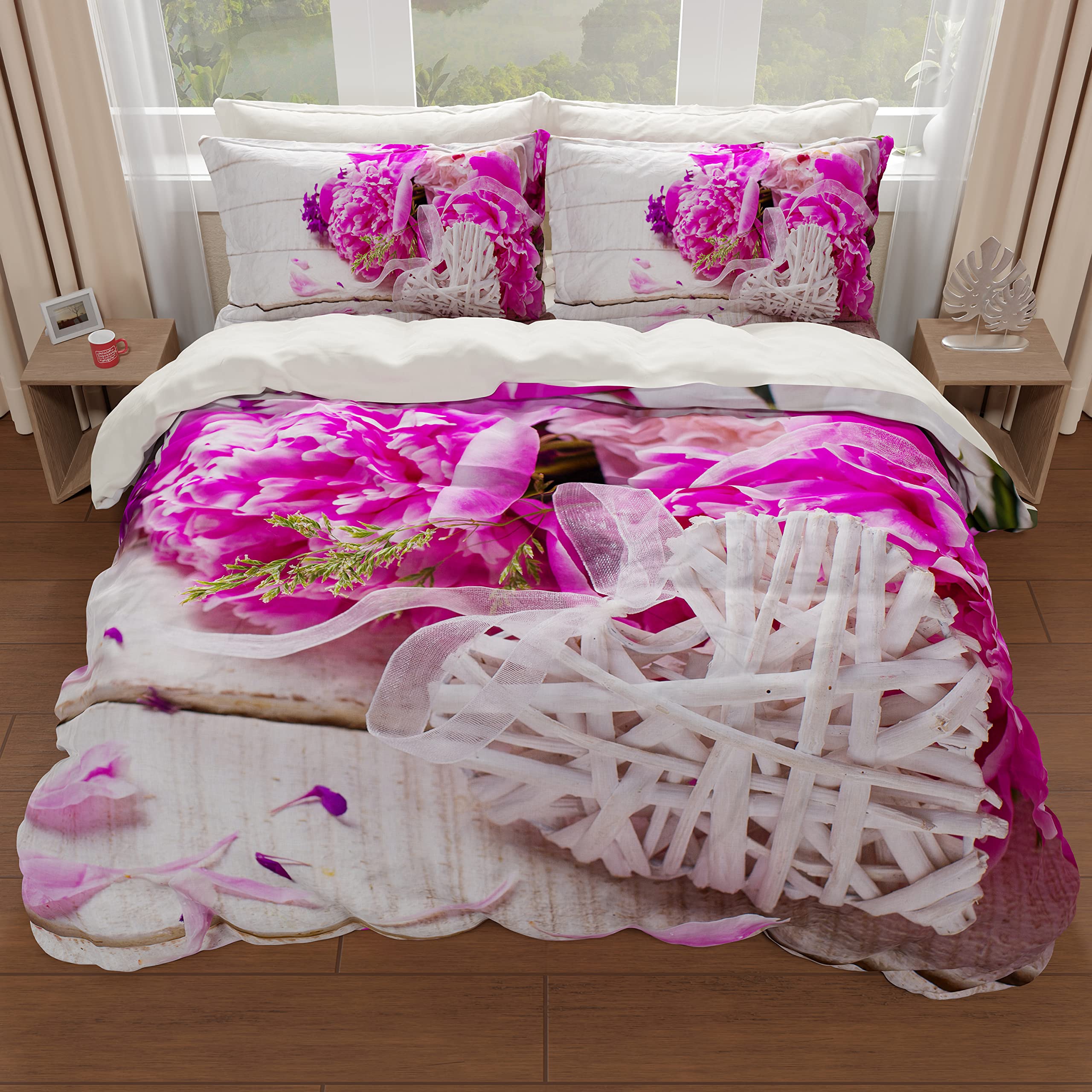 PETTI Artigiani Italiani Duvet Cover, Bedding Set, Satin, 100% Made in Italy, Spring, Single (150x200 cm) - Image 4