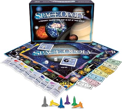 Late for The Sky Space-Opoly Space Adventure Board Game for Families, 2-6 Players, Ages 8+, Strategy Party Game with Astronomy Facts and Quick Play