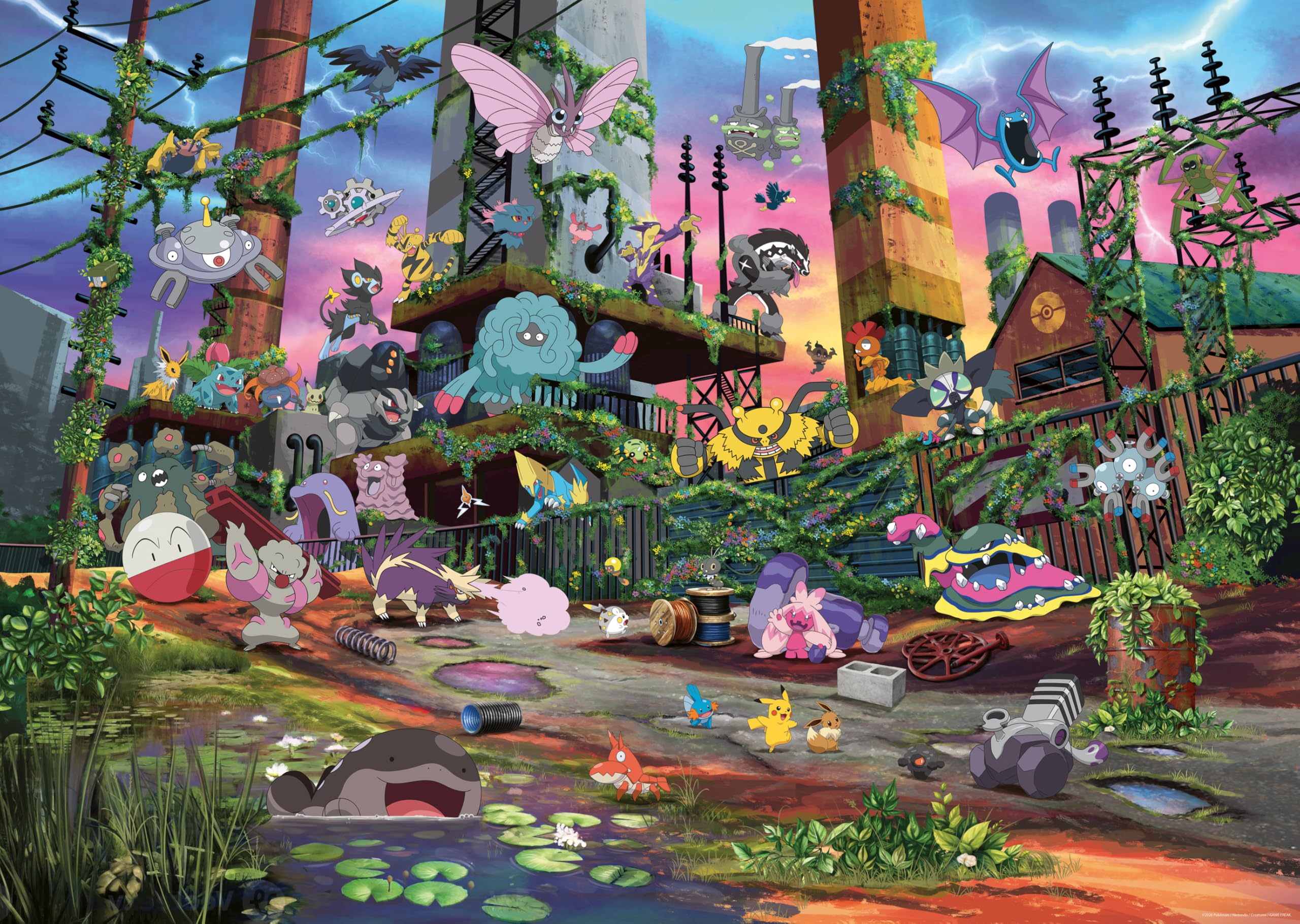 Ravensburger Pokemon Collectors Jolteon and Reclaimed Power Plant 1000 piece Jigsaw Puzzle