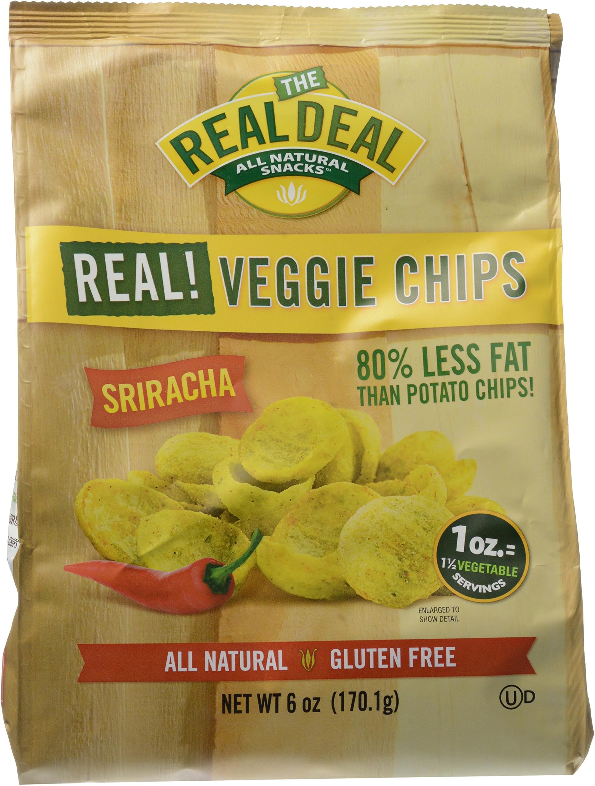 The Real Deal Real Veggie Chips, Sriracha, 6 oz