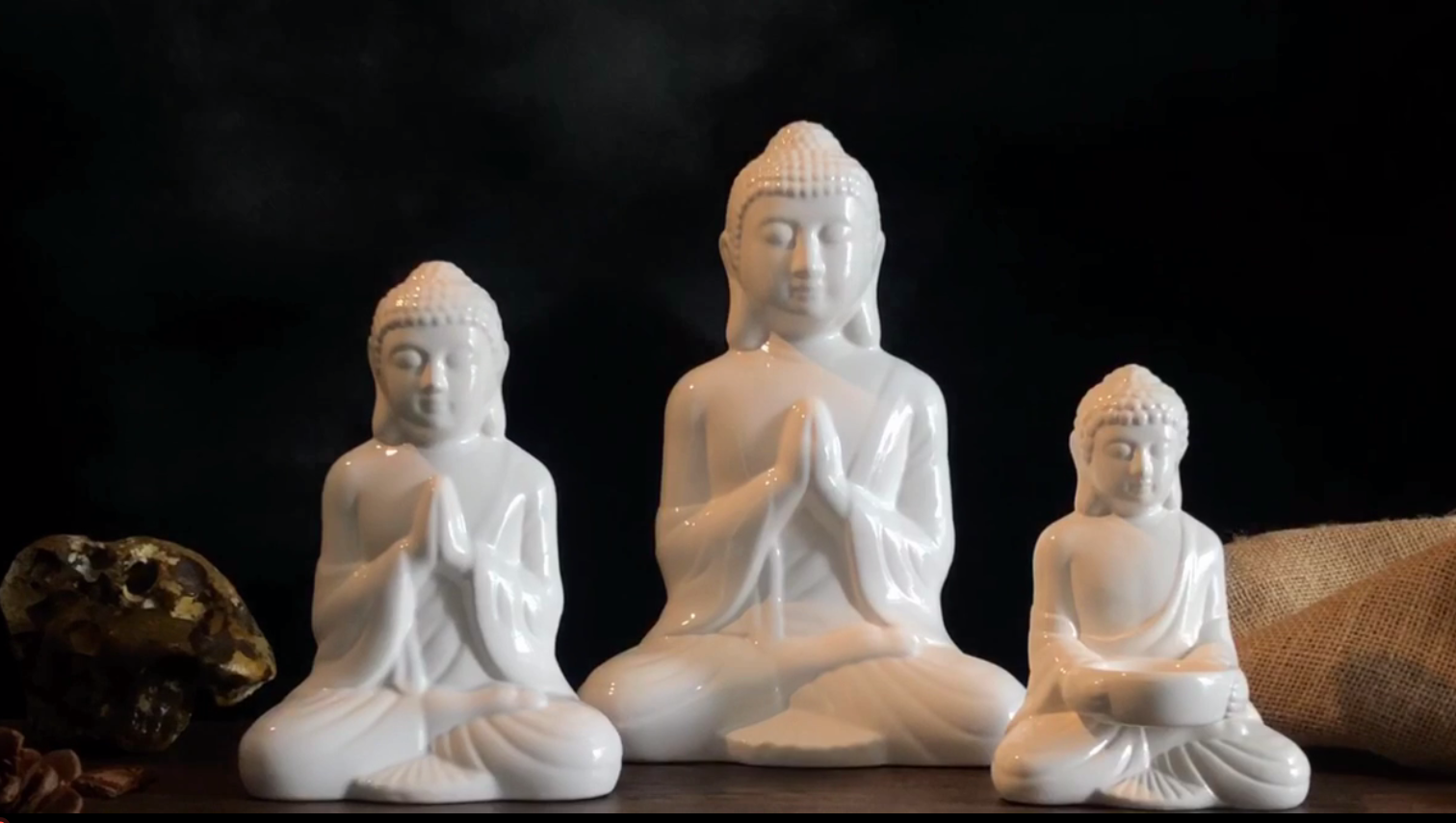 Amazon.com: FORLONG Ceramic Praying Buddha Figurine, Serene Medium