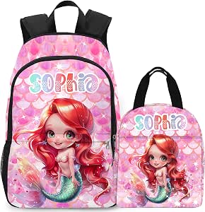 Artsadd Personalized Kids Backpack With Lunch Box - Custom Name School Bookbag For Boys & Girls - View #7