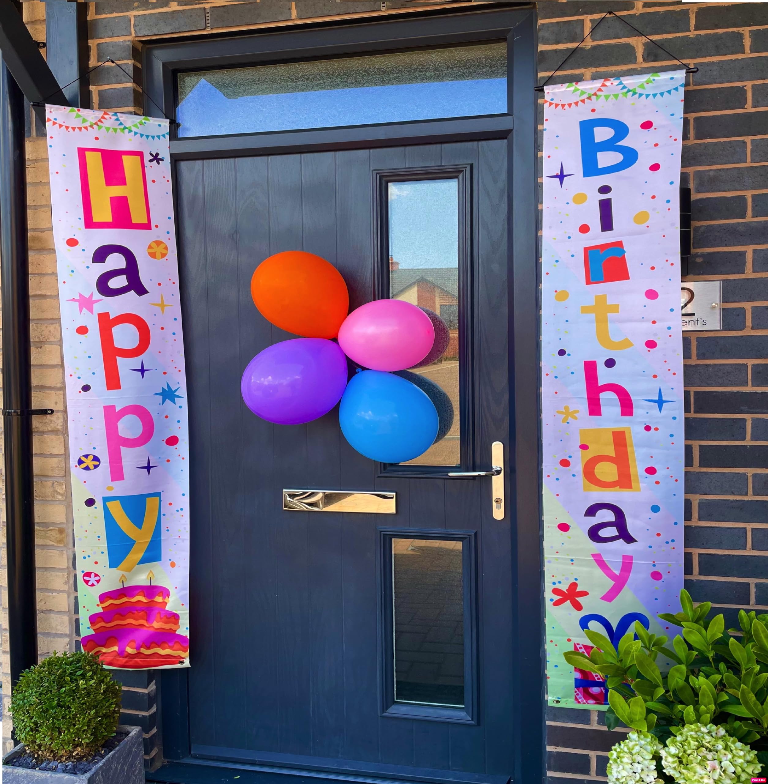 Happy Birthday Banner Backdrop Background Banner Fabric Outdoor Indoor KIds B...