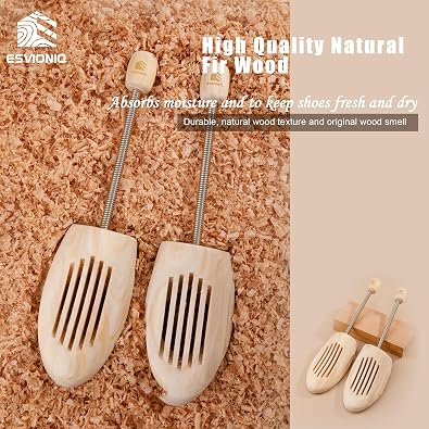 Adjustable Wood Shoe Trees With Spring,Wooden Shoes Tree For Men & Women Shoe Shaped Shoe Lasts Wooden Shoe Stretcher